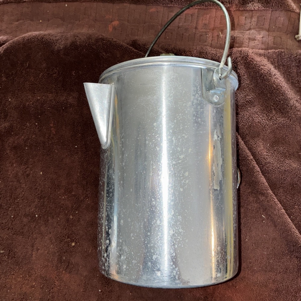 Vintage Open Country Aluminum Ware Stove Top Camping Coffee Pot Percolator 20cup